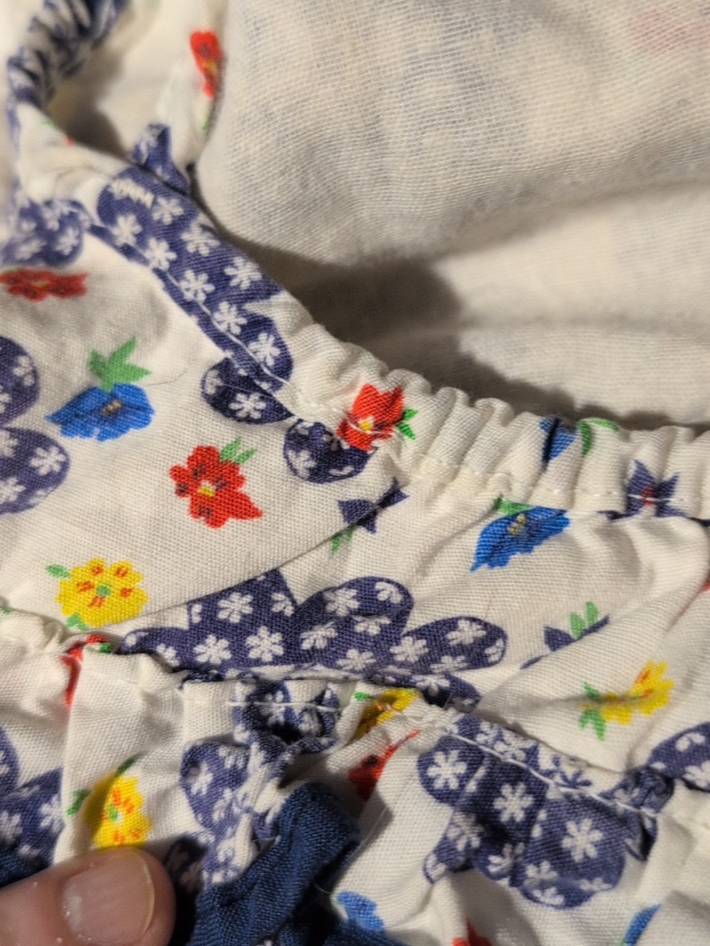 70s Vintage Multi Color Floral Print Toddler Swimsuit Ruffles Rare 4T - Picture 5 of 6